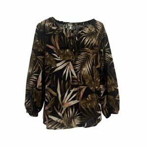 Women's Tropical Beach Summer Print Off-Shoulder Top 100% Cotton Blouse